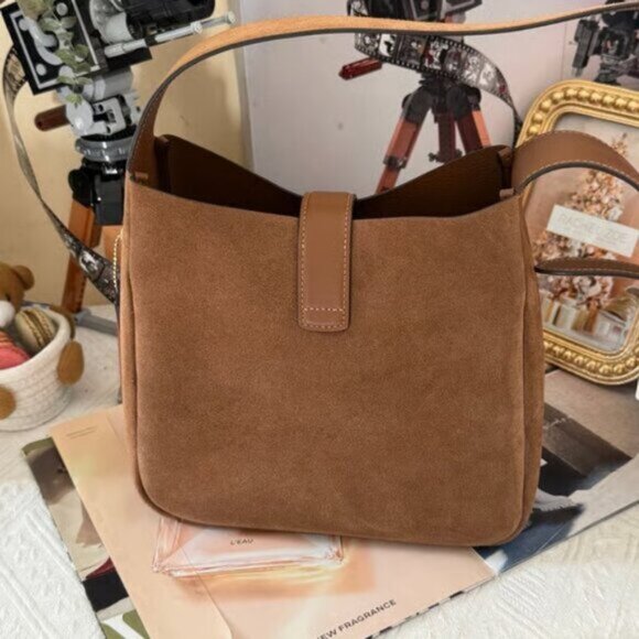 Coach Tan Suede Shoulder Bag - Picture 4 of 7